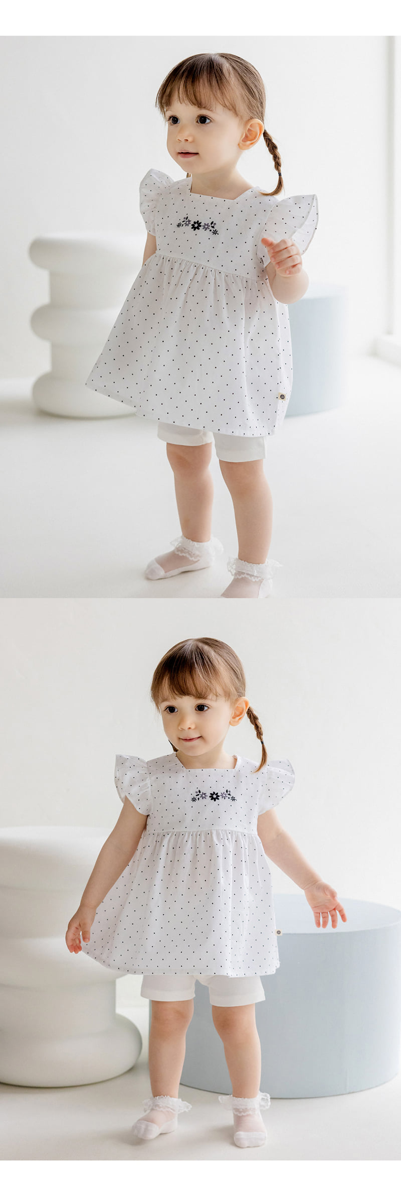 Kids Clara - Korean Baby Fashion - #babygirlfashion - Pure Basic Short Baby Leggings - 6