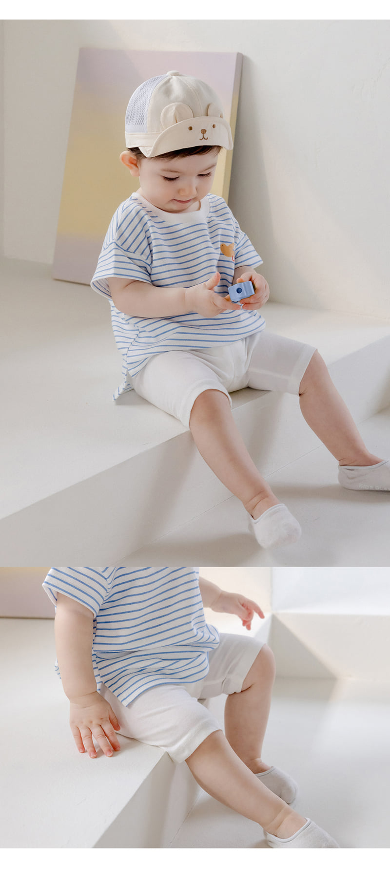 Kids Clara - Korean Baby Fashion - #babygirlfashion - Pure Basic Half Baby Leggings - 5