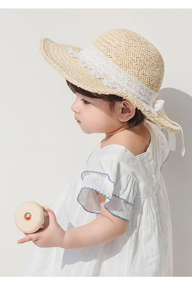 Kids Clara - Korean Baby Fashion - #babygirlfashion - Becky Baby Straw Sun Hat-R - 6