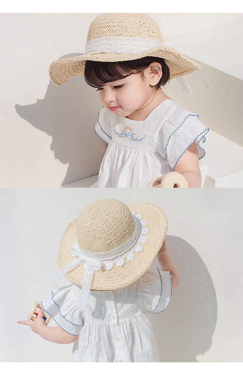 Kids Clara - Korean Baby Fashion - #babylifestyle - Becky Baby Straw Sun Hat-R - 7
