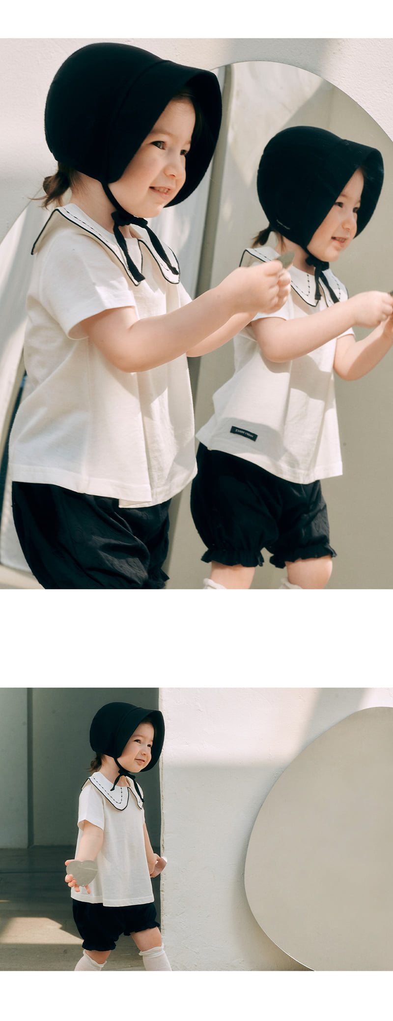 Kids Clara - Korean Baby Fashion - #babyoninstagram - Iani Baby Collar Tee - 2