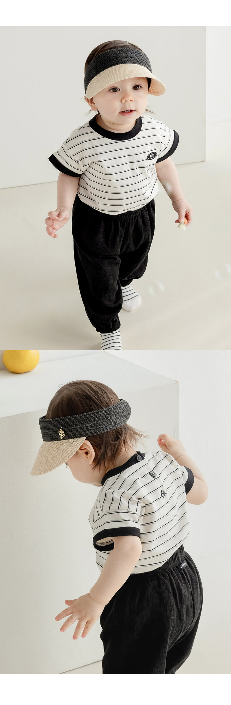 Kids Clara - Korean Baby Fashion - #babyoninstagram - Tote Baby Straw Sun Cap - 3