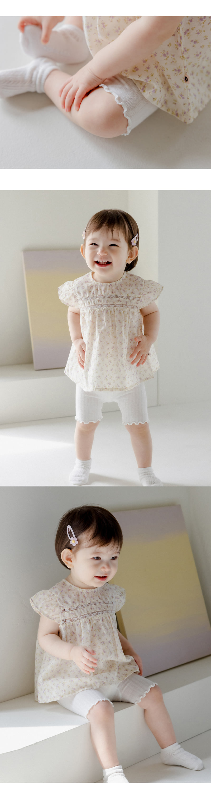 Kids Clara - Korean Baby Fashion - #babylifestyle - Sylvia Ice Baby Leggings (set of 5) - 4