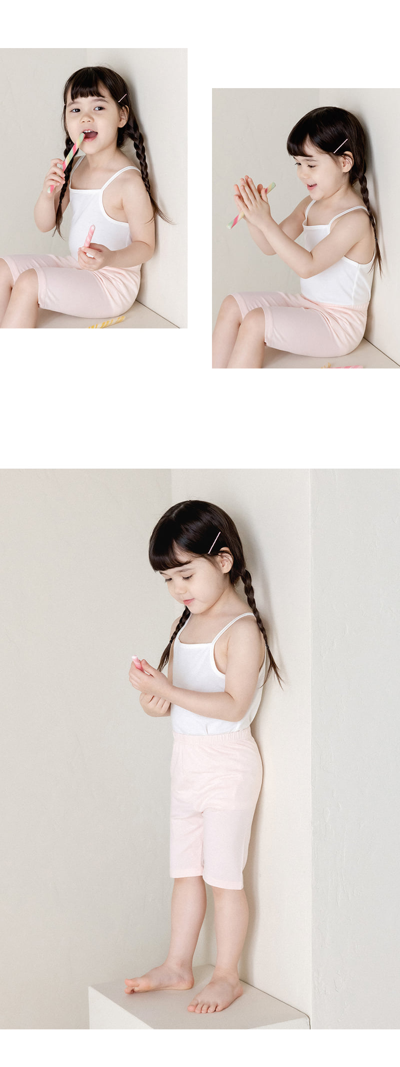 Kids Clara - Korean Baby Fashion - #babyootd - Pure Basic Short Leggings - 7