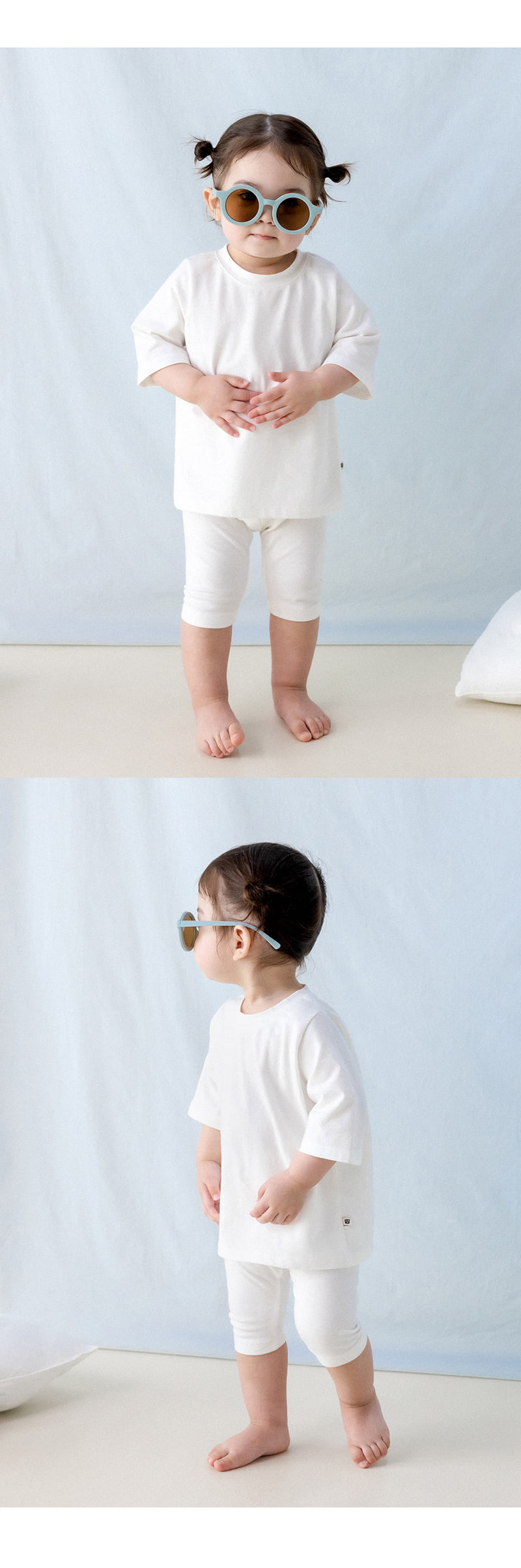 Kids Clara - Korean Baby Fashion - #babyootd - Pure Basic Half Leggings - 3