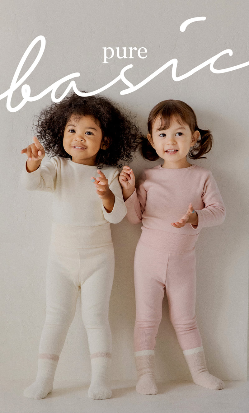 Kids Clara - Korean Baby Fashion - #babyootd - Pure Basic Modal Fleece Comfy Belly Baby Leggings