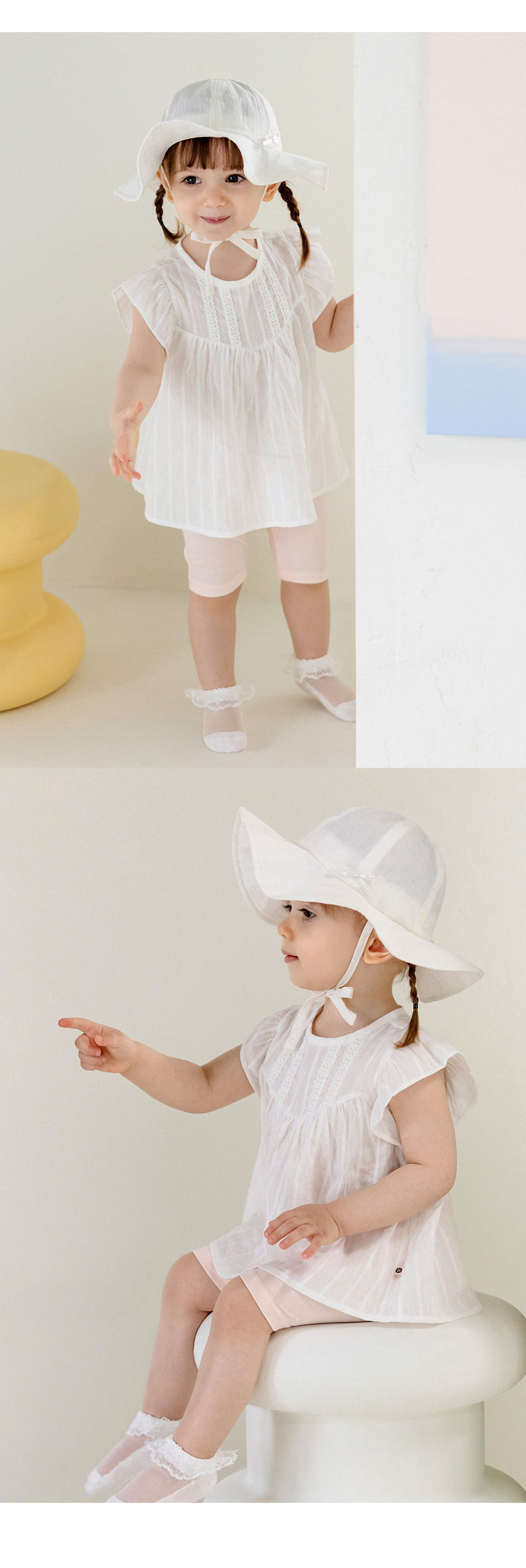 Kids Clara - Korean Baby Fashion - #babyoutfit - Pure Basic Short Leggings - 9