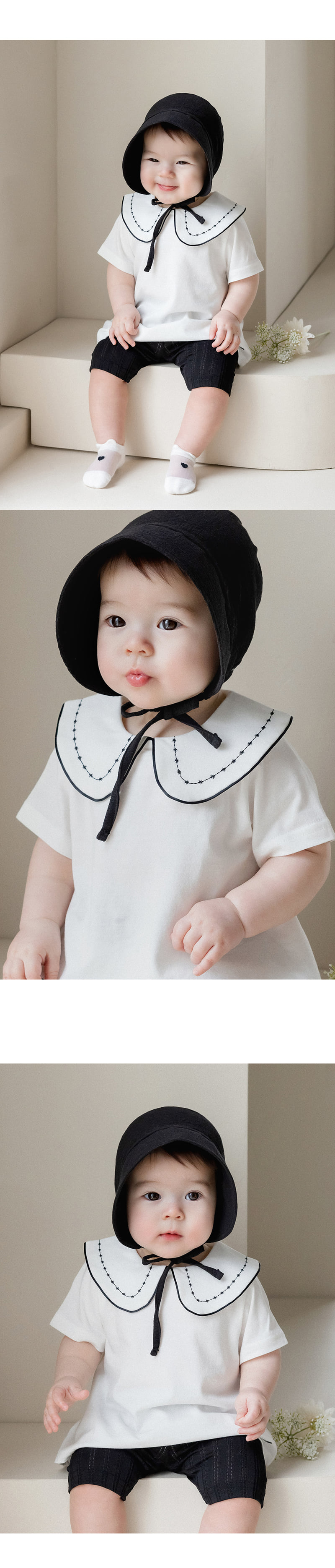 Kids Clara - Korean Baby Fashion - #babyoutfit - Iani Baby Collar Tee - 5
