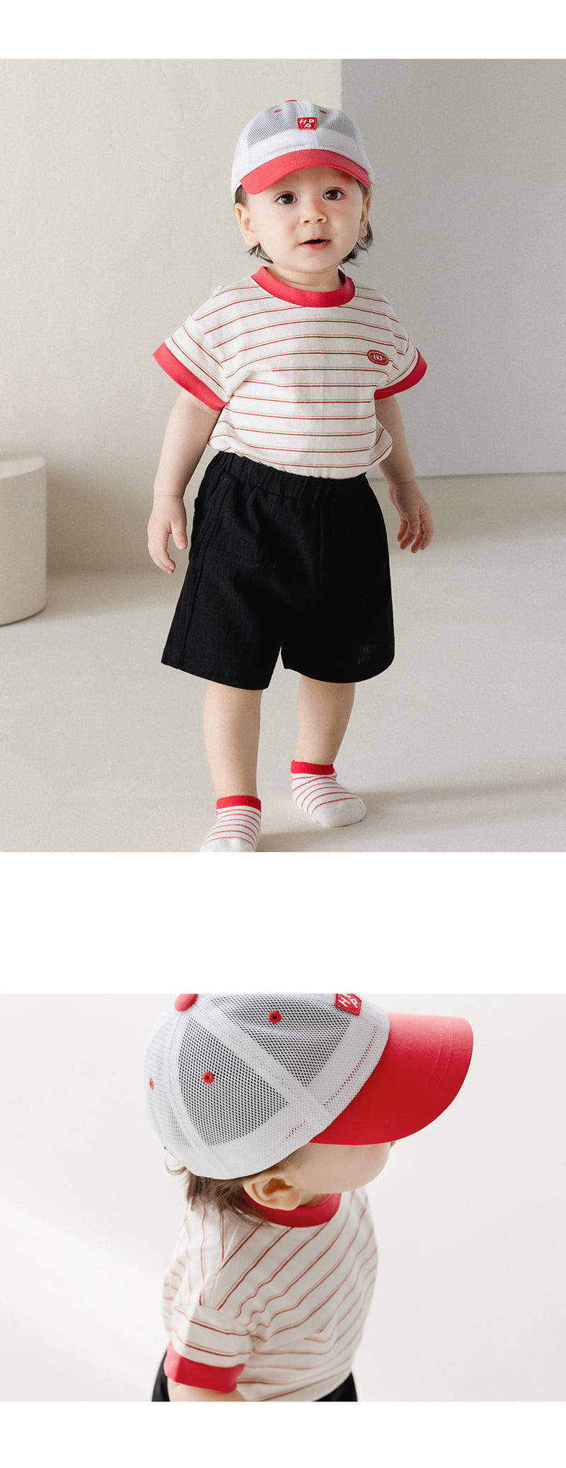 Kids Clara - Korean Baby Fashion - #babyoutfit - HPP All Mesh Baby Ball Cap - 2