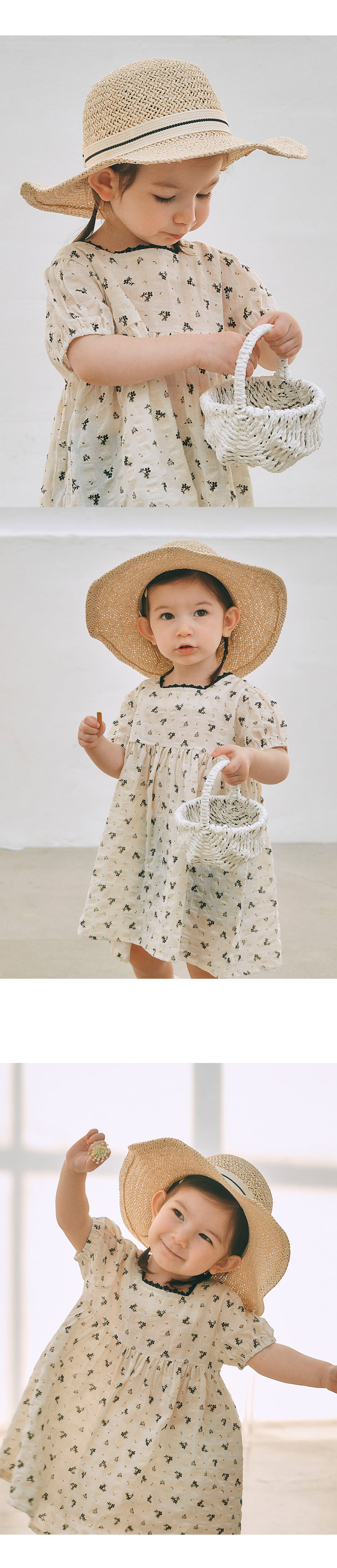 Kids Clara - Korean Baby Fashion - #babyoutfit - Serang Baby Straw Sun Hat - 2