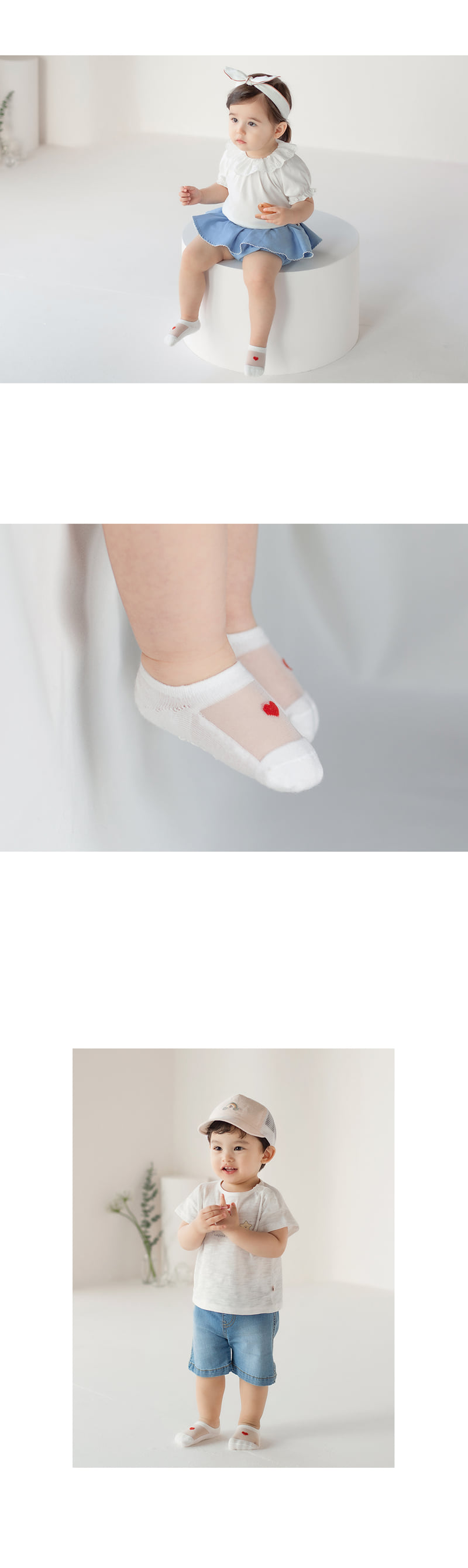 Kids Clara - Korean Baby Fashion - #babyootd - Sili Ice Baby Socks 2-piece Set (set of 5) - 4