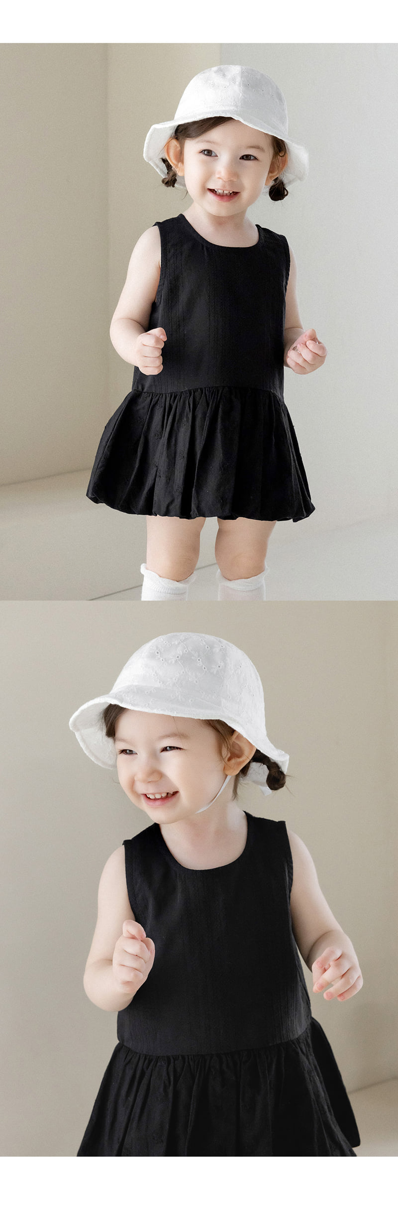 Kids Clara - Korean Baby Fashion - #babyoutfit - Romia Eyelet Baby Sun Hat - 3