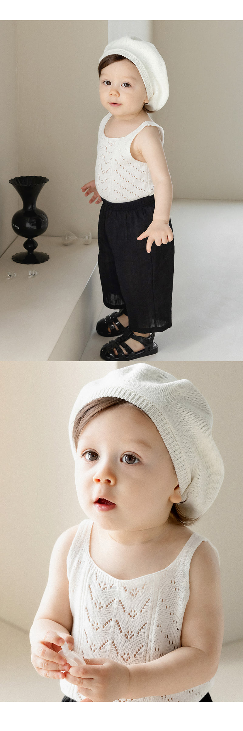 Kids Clara - Korean Baby Fashion - #babyoutfit - Noi Linen Baby Beret - 2