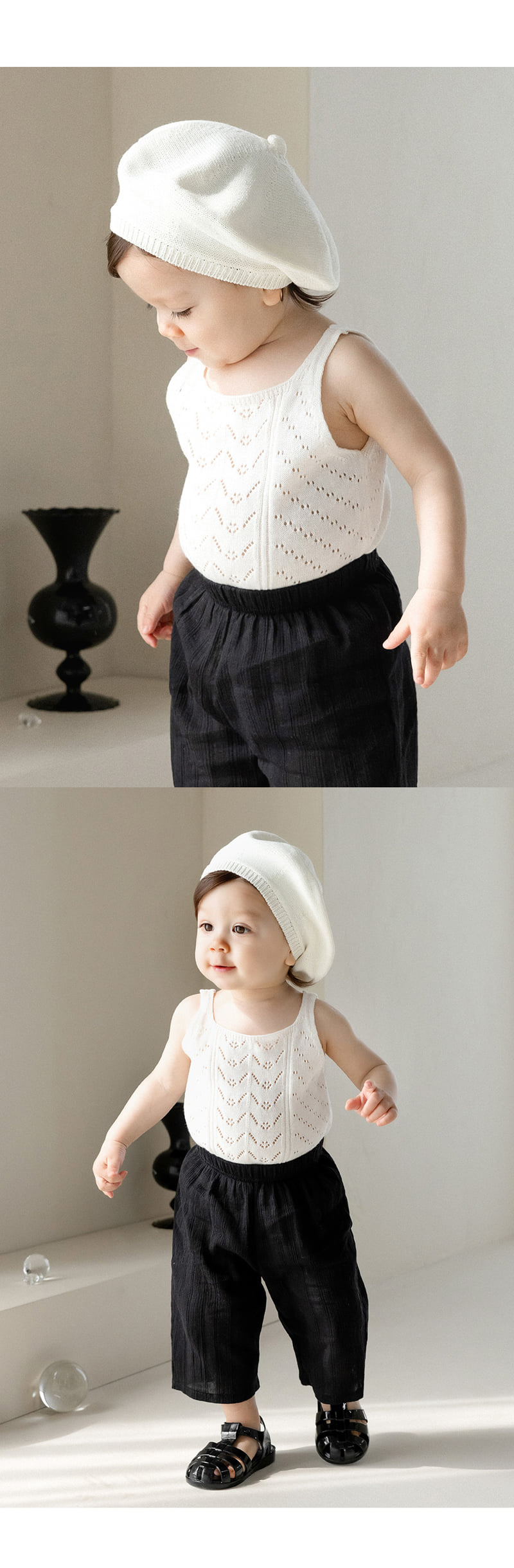 Kids Clara - Korean Baby Fashion - #babyoutfit - Noi Linen Baby Beret - 3