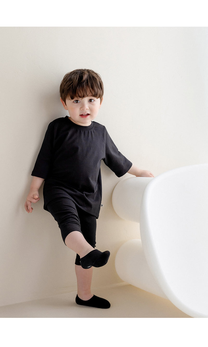 Kids Clara - Korean Baby Fashion - #babywear - Pure Basic Half Leggings - 6