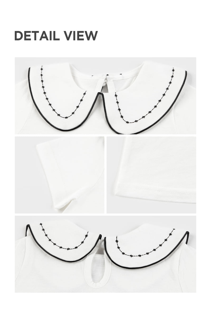 Kids Clara - Korean Baby Fashion - #babywear - Iani Baby Collar Tee - 6