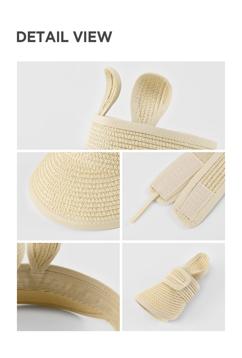 Kids Clara - Korean Baby Fashion - #babywear - Rabbit Straw Baby Sun Cap - 5