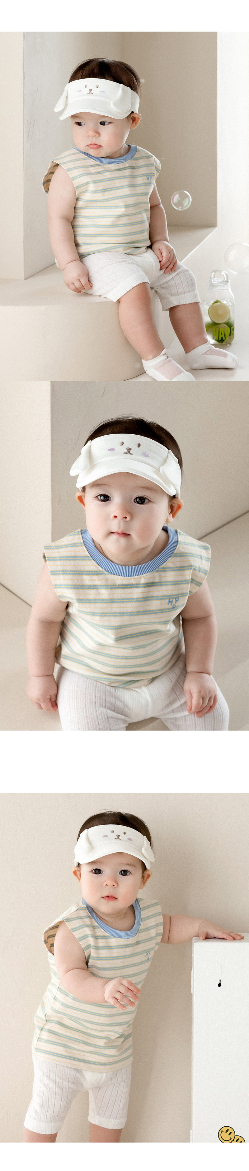 Kids Clara - Korean Baby Fashion - #babyoutfit - Luno Baby Sun Cap - 4