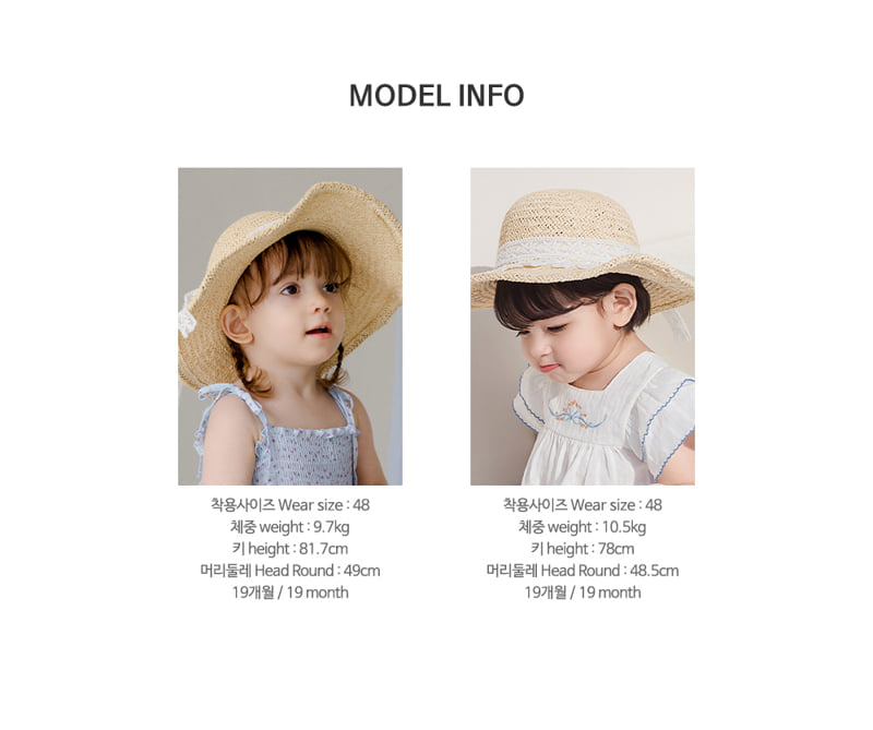 Kids Clara - Korean Baby Fashion - #babywear - Becky Baby Straw Sun Hat-R - 12