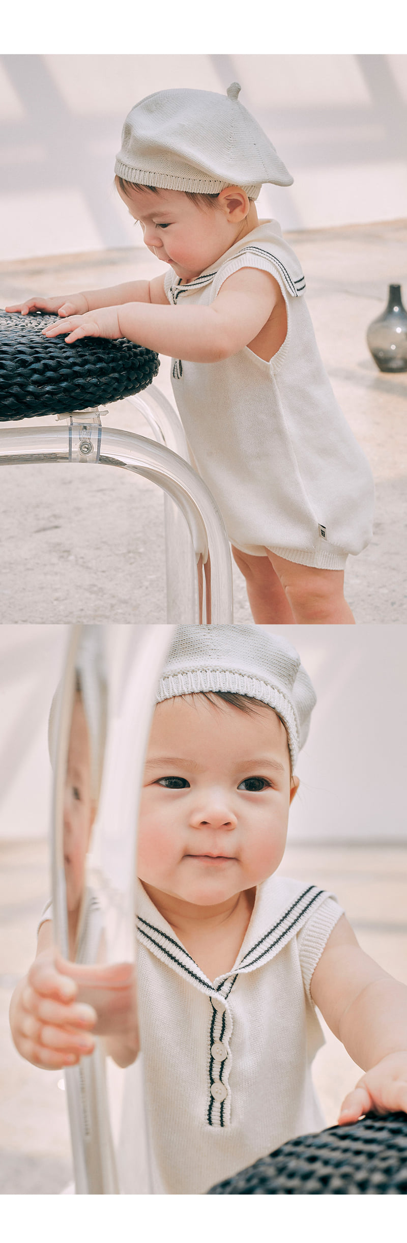 Kids Clara - Korean Baby Fashion - #babyoutfit - Noi Linen Baby Beret - 4