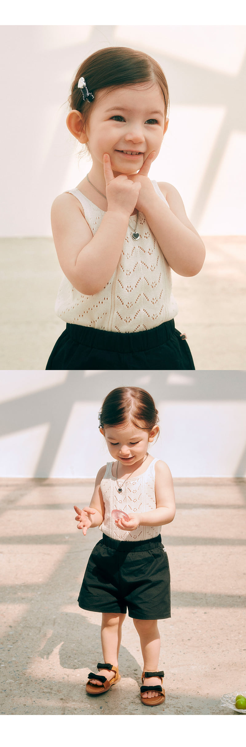 Kids Clara - Korean Baby Fashion - #babywear - Betty Knit Baby Sleeveless Tee - 2