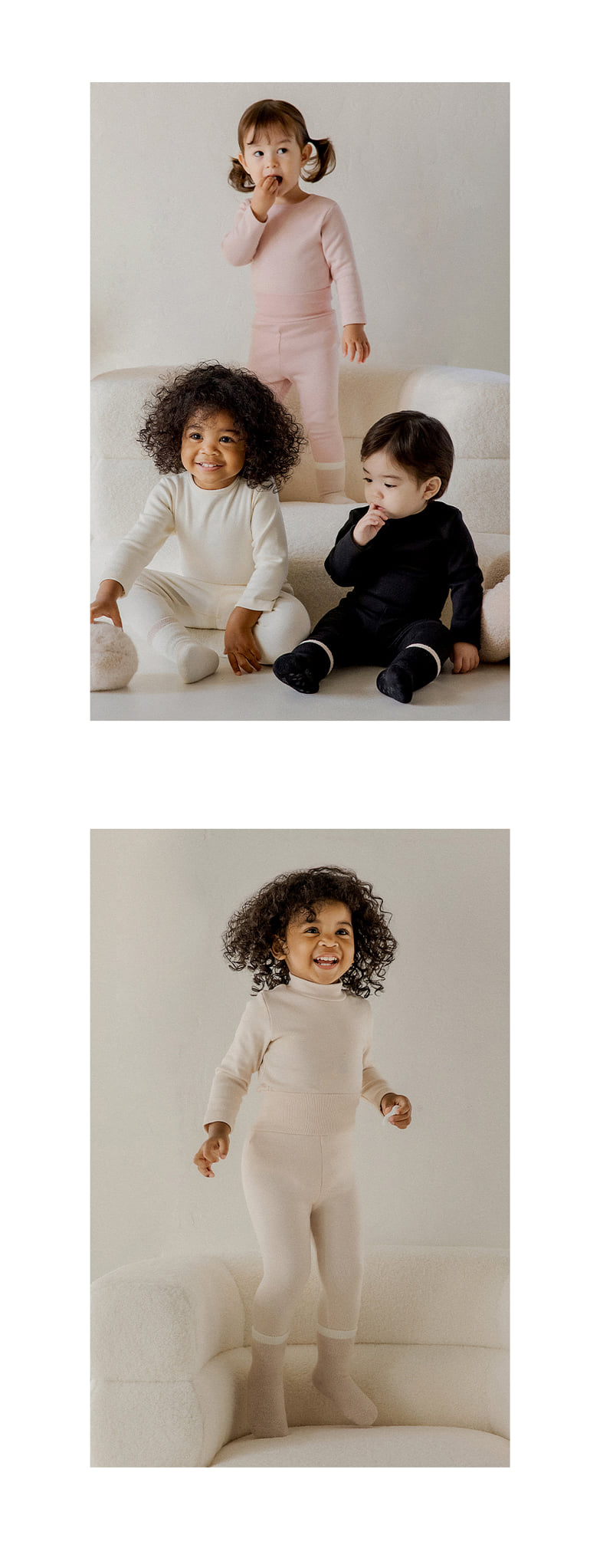 Kids Clara - Korean Baby Fashion - #onlinebabyboutique - Pure Basic Modal Fleece Comfy Belly Baby Leggings - 5