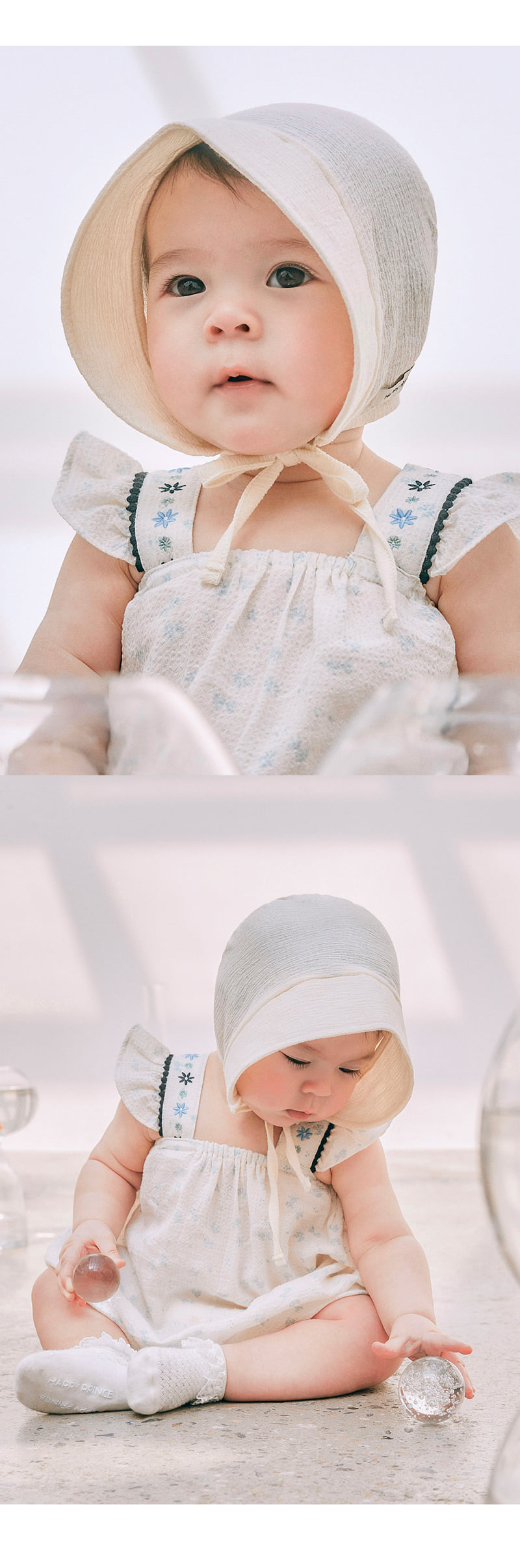 Kids Clara - Korean Baby Fashion - #onlinebabyshop - Dewy Baby Bonnet - 2