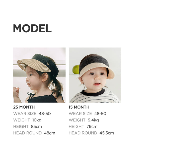 Kids Clara - Korean Baby Fashion - #onlinebabyshop - Tote Baby Straw Sun Cap - 9