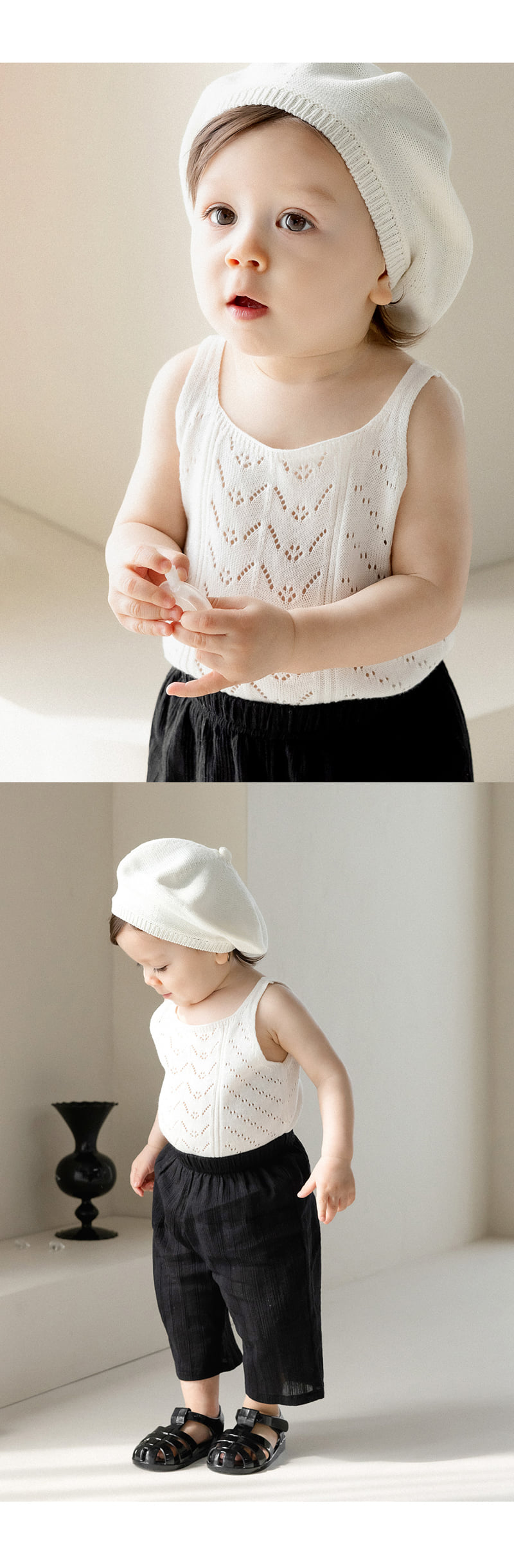 Kids Clara - Korean Baby Fashion - #onlinebabyboutique - Betty Knit Baby Sleeveless Tee - 4