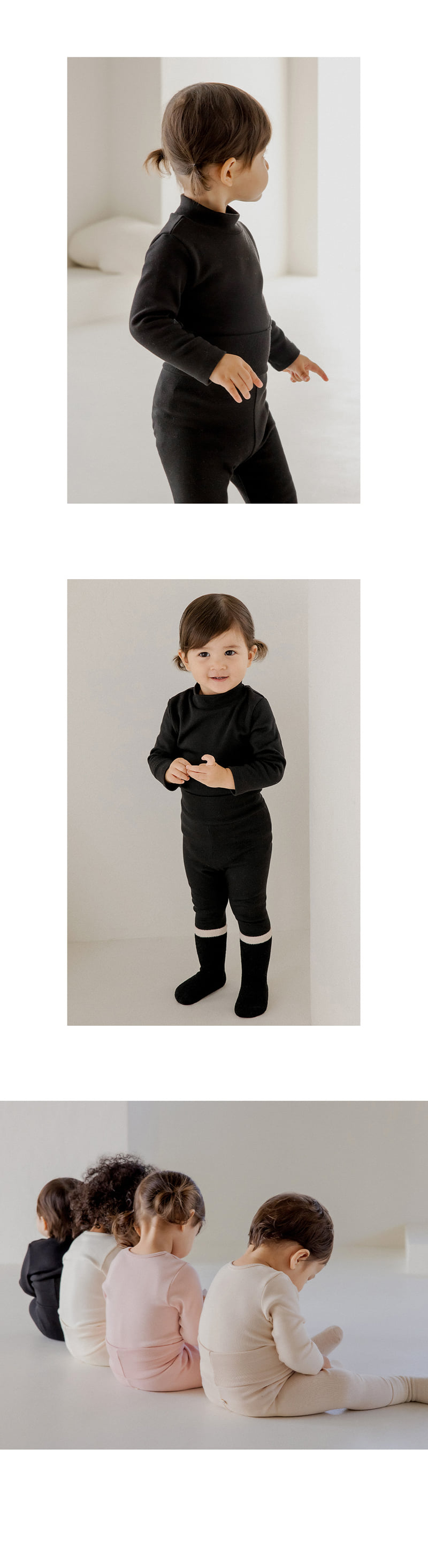 Kids Clara - Korean Baby Fashion - #smilingbaby - Pure Basic Modal Fleece Comfy Belly Baby Leggings - 7