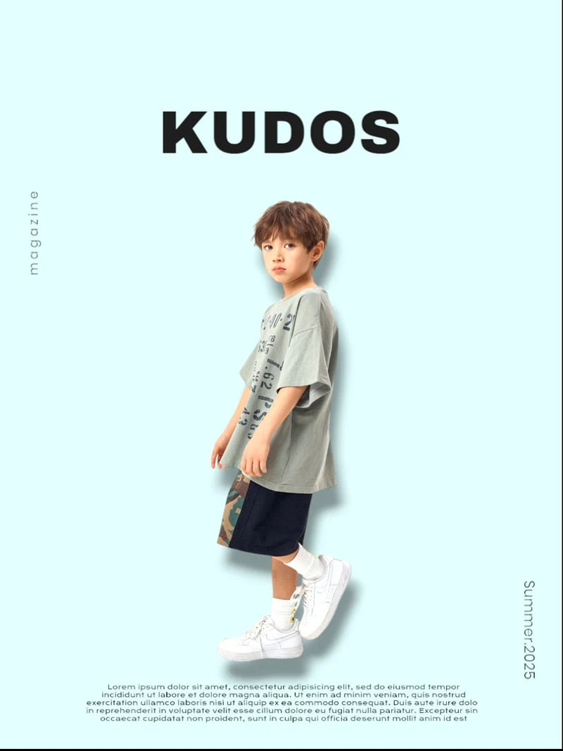 Kudos - Korean Children Fashion - #Kfashion4kids - Grunge Short Sleeve Tee - 9