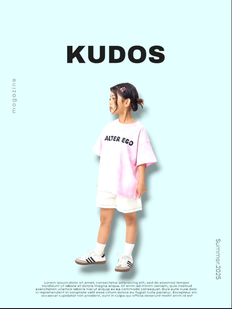 Kudos - Korean Children Fashion - #kidsshorts - Pigment Short Sleeve Tee - 9