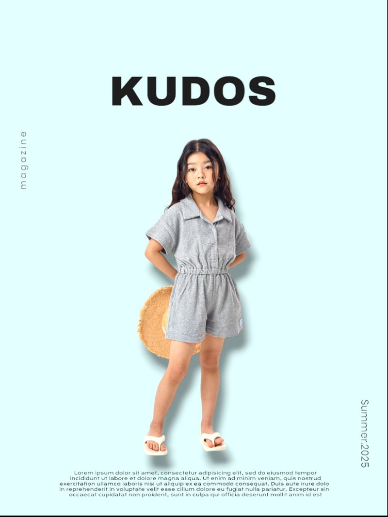 Kudos - Korean Children Fashion - #kidsshorts - Terry Jumpsuit - 3