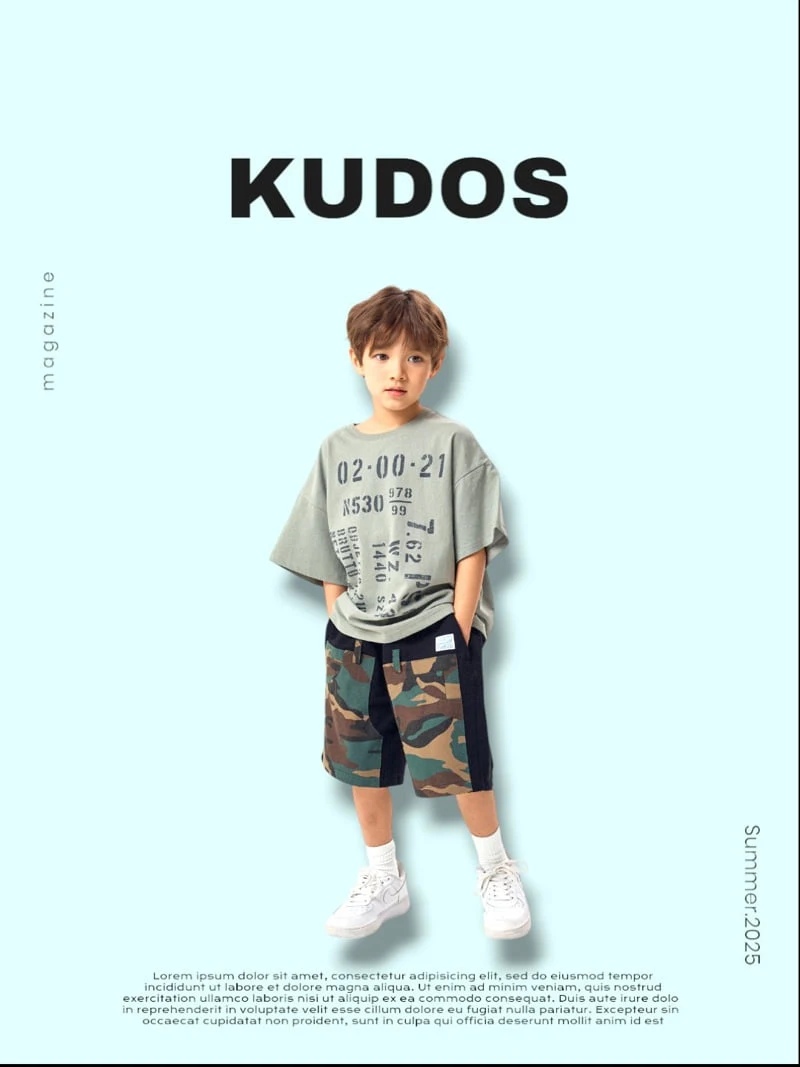 Kudos - Korean Children Fashion - #kidzfashiontrend - Grunge Short Sleeve Tee - 8