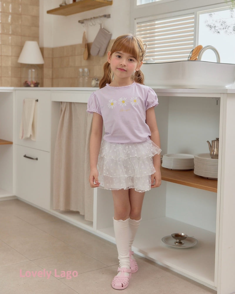 Lago - Korean Children Fashion - #kidzfashiontrend - Petal Lace Tee - 4