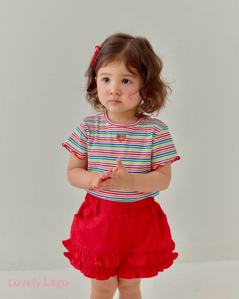 Lago - Korean Children Fashion - #childofig - Heart Rainbow Tee - 3