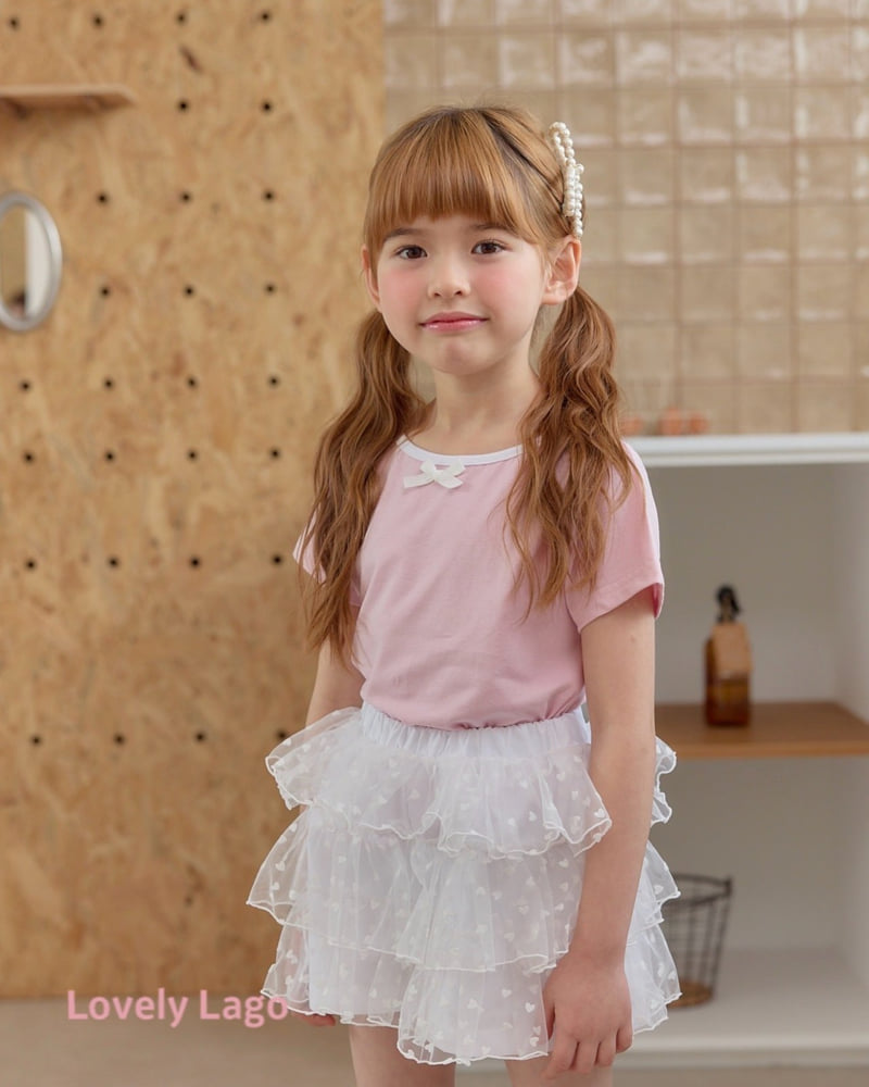 Lago - Korean Children Fashion - #childrensboutique - Back Round Ribbon Tee - 7