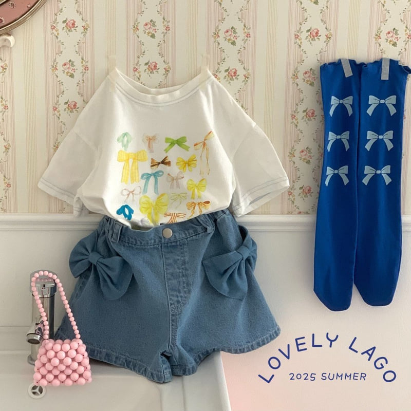 Lago - Korean Children Fashion - #childrensboutique - Ribbon Patch Jeans