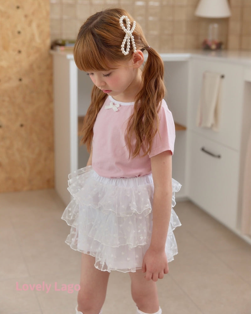 Lago - Korean Children Fashion - #designkidswear - Back Round Ribbon Tee - 8