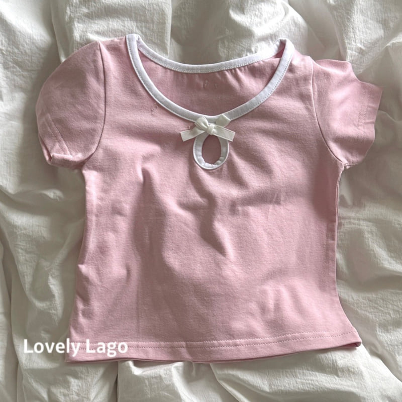 Lago - Korean Children Fashion - #discoveringself - Back Round Ribbon Tee - 9