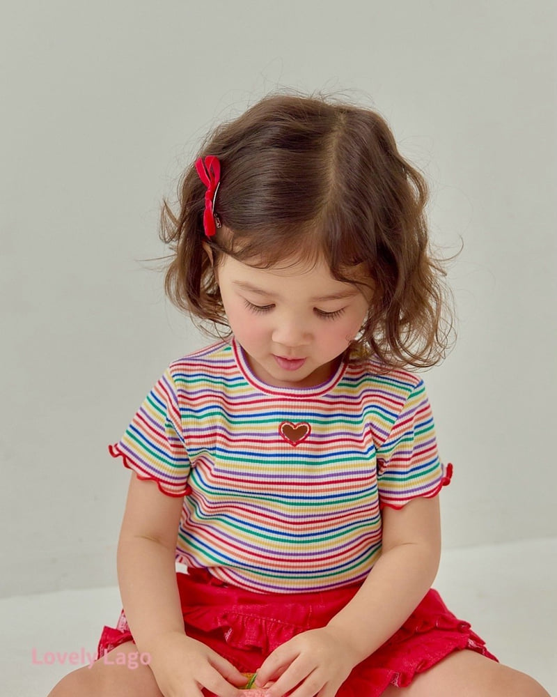 Lago - Korean Children Fashion - #discoveringself - Heart Rainbow Tee - 7