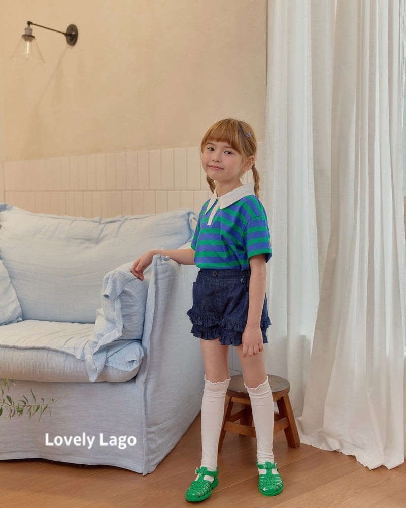 Lago - Korean Children Fashion - #fashionkids - Stripe Collar Tee - 3