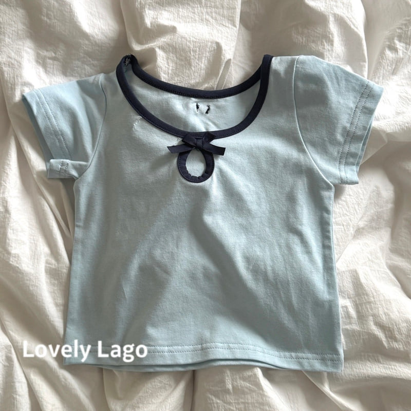 Lago - Korean Children Fashion - #fashionkids - Back Round Ribbon Tee - 10
