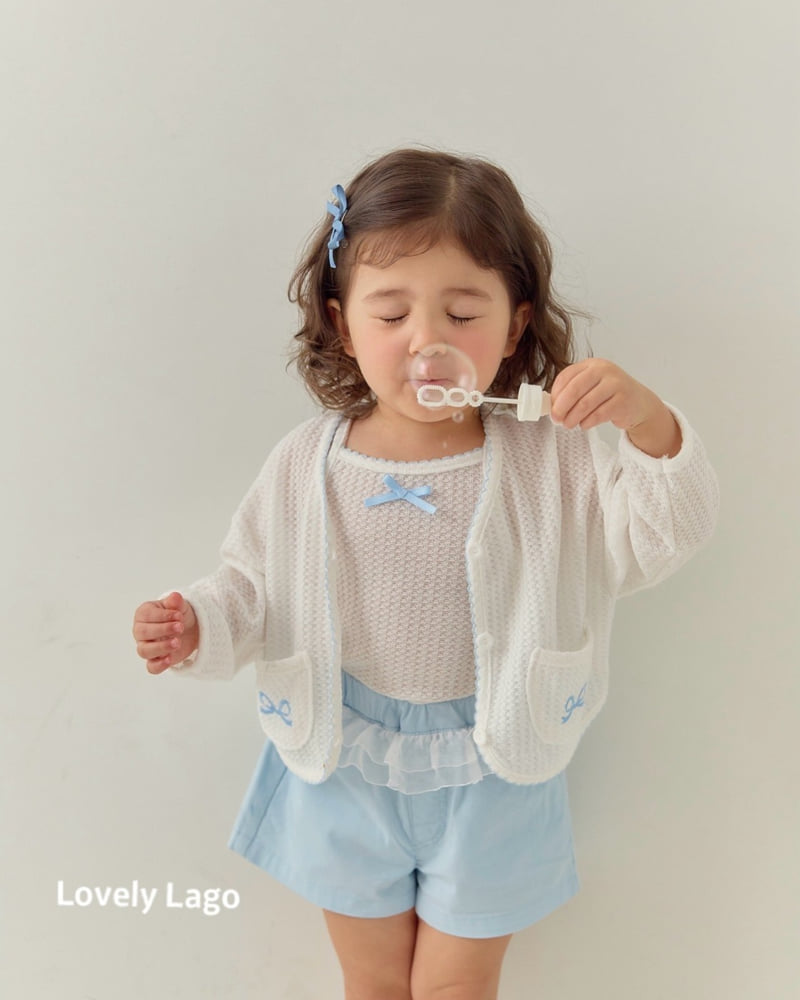 Lago - Korean Children Fashion - #kidsshorts - Ribbon Embroidery Cardigan - 7