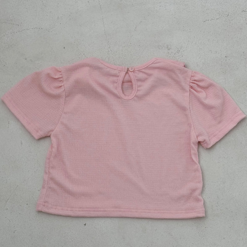 Lago - Korean Children Fashion - #kidsshorts - Ribbon Wave Tee - 3