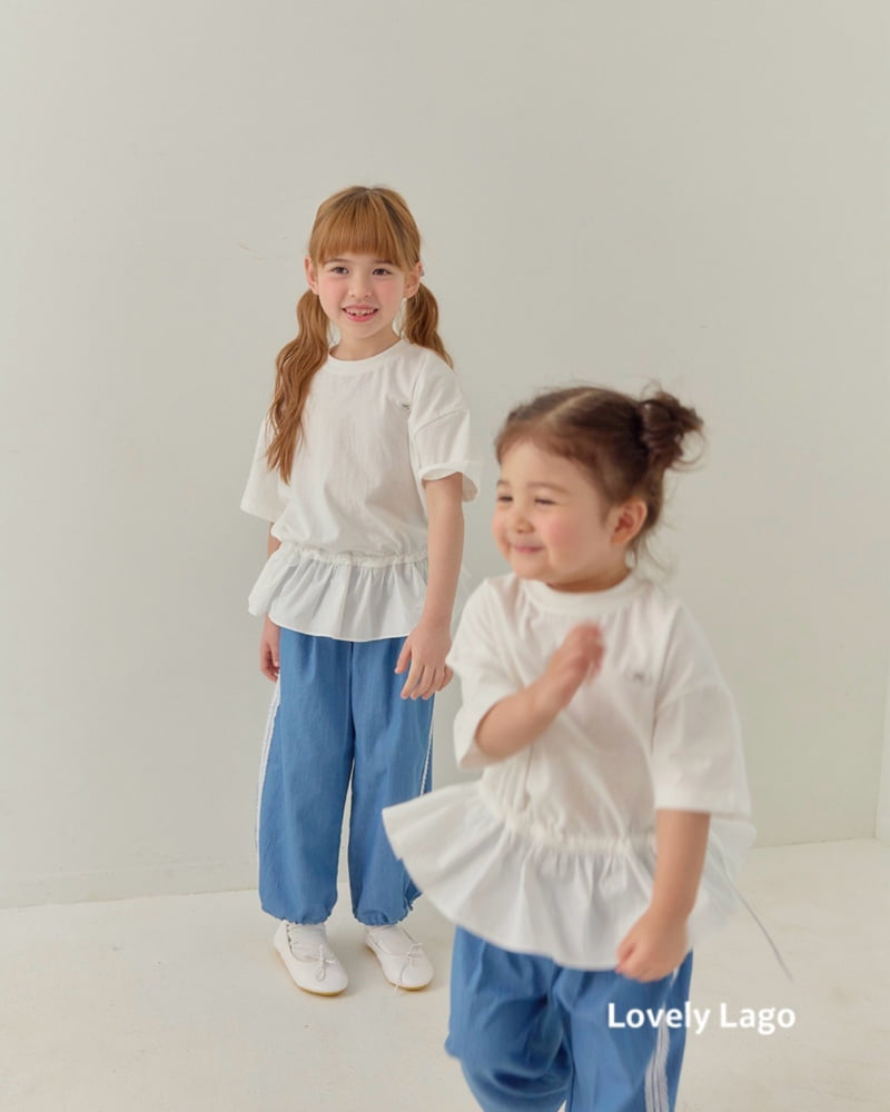 Lago - Korean Children Fashion - #kidsstore - Frill String Long Tee - 7
