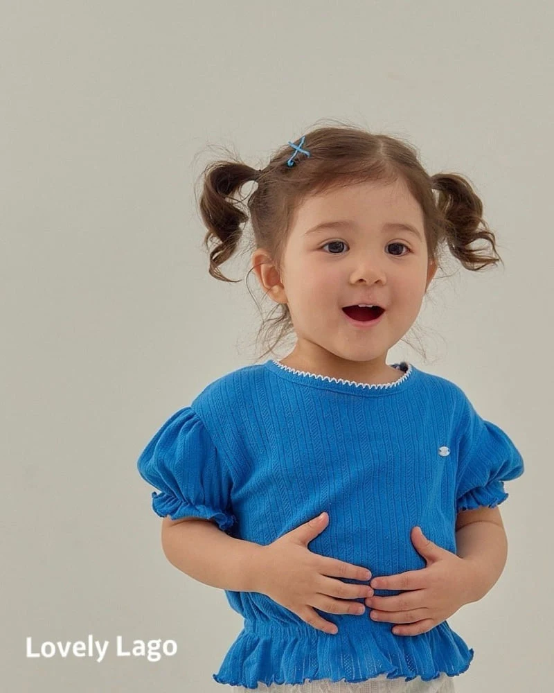 Lago - Korean Children Fashion - #kidsshorts - Bong Bong Puff Tee - 4
