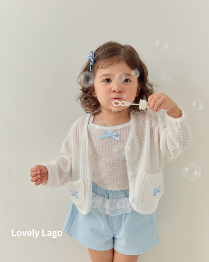 Lago - Korean Children Fashion - #kidsstore - Ribbon Embroidery Cardigan - 8