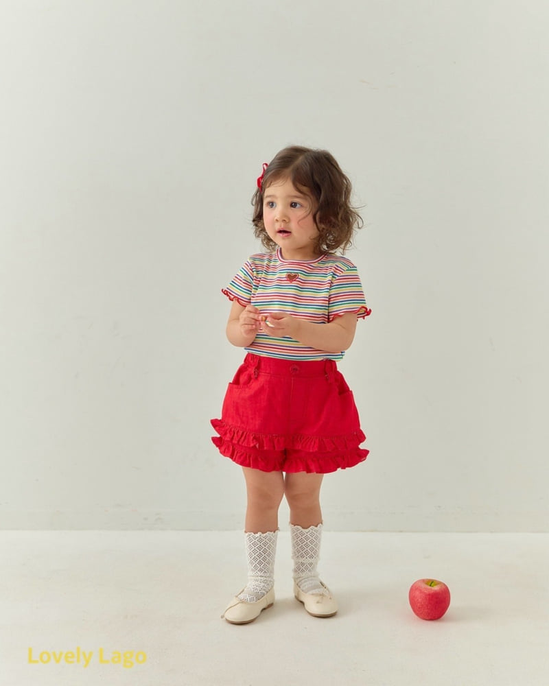 Lago - Korean Children Fashion - #kidzfashiontrend - Heart Rainbow Tee - 11