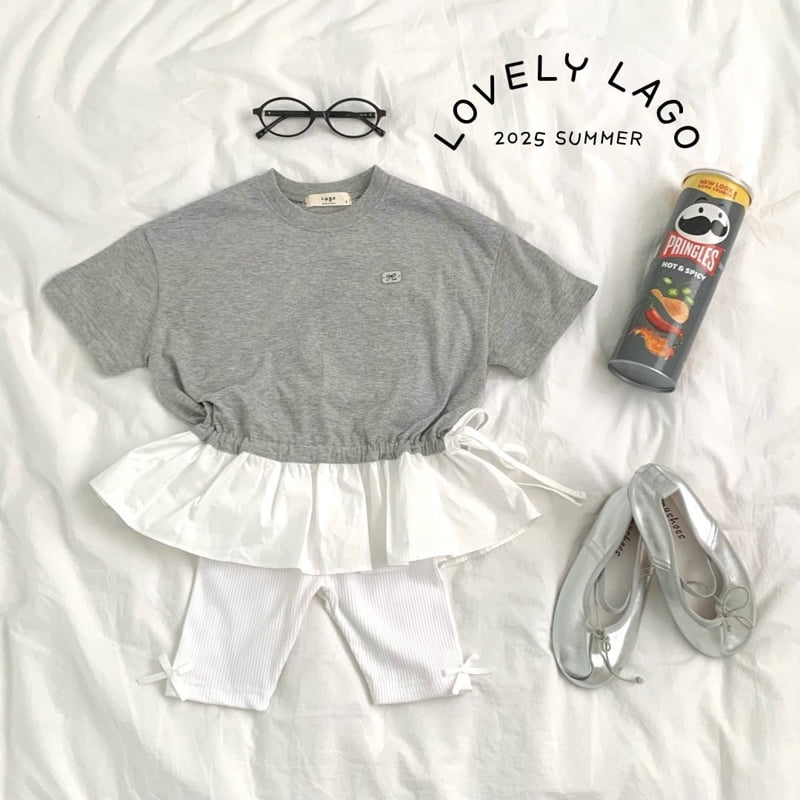 Lago - Korean Children Fashion - #littlefashionista - Frill String Long Tee - 10